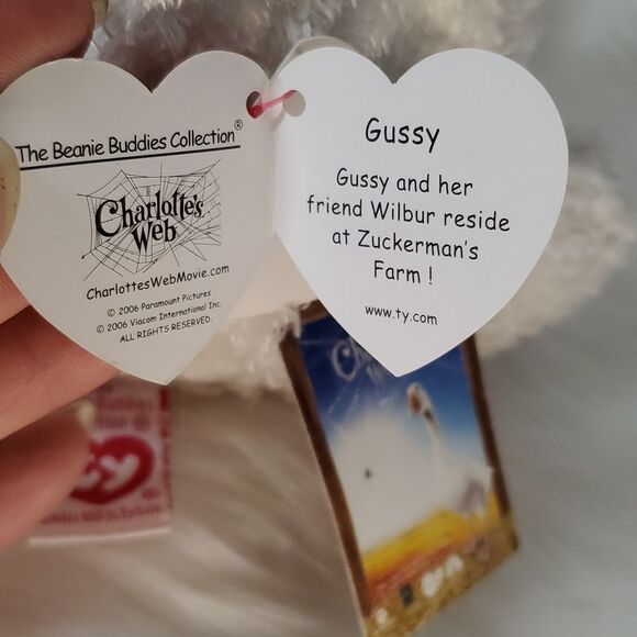 🆕️Charlotte's Web Gussy The Goose Exclusive Ty Beanie Baby Buddy Plush Toy Y2K - Picture 6 of 8